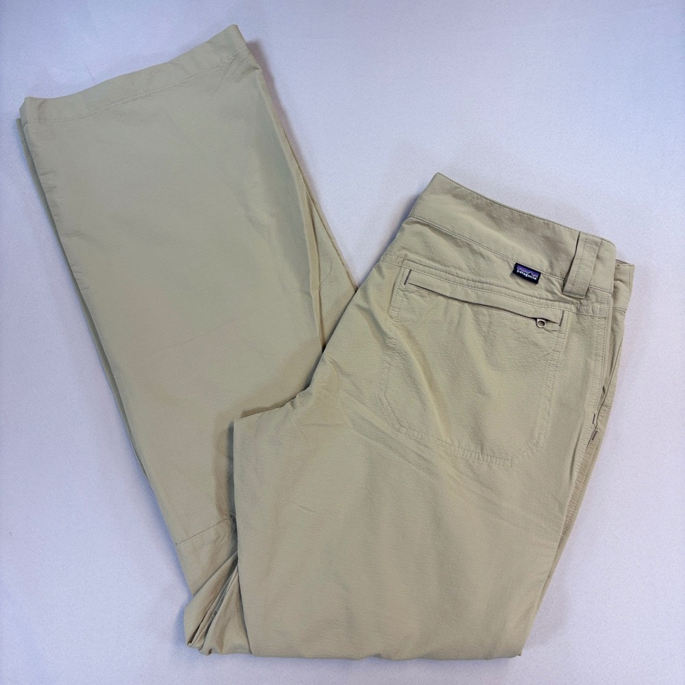 Patagonia Quandary Pants Womens 10 Khaki Hiking Outdoor Travel Stretch 56731S0